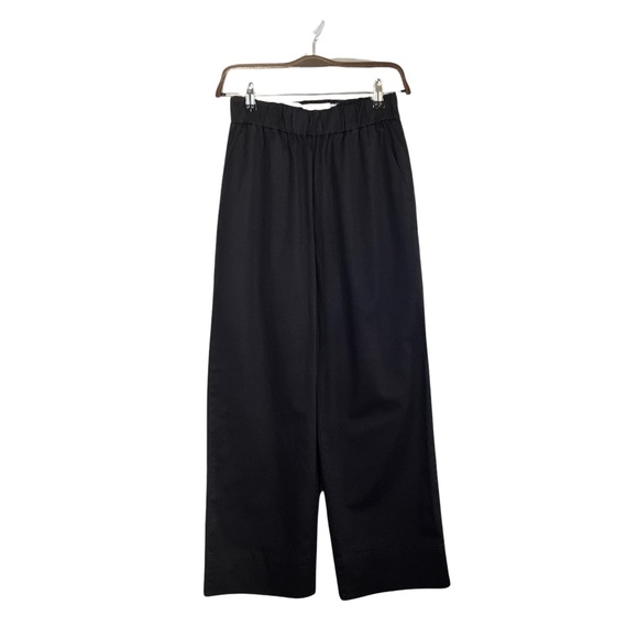 Everlane Womens Pull On Pant Size 6 Black High Waist Straight Leg Organic Cotton - Picture 4 of 15